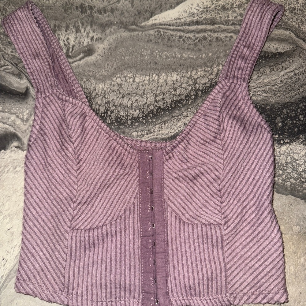 Urban Outfitters Purple Ribbed Tank Top
